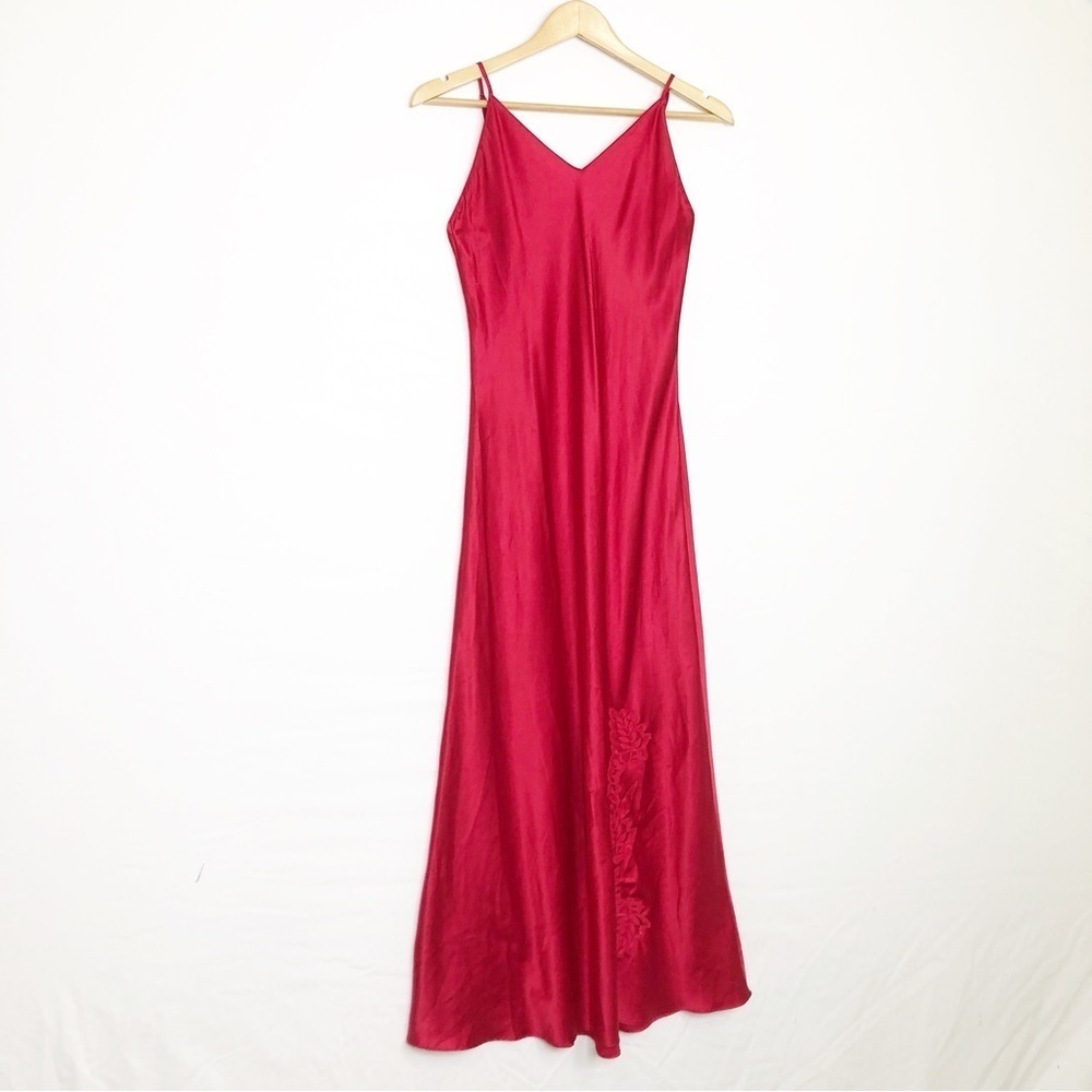 Cabernet Sleepwear red satin maxi slip dress❤️ - Picture 2 of 9